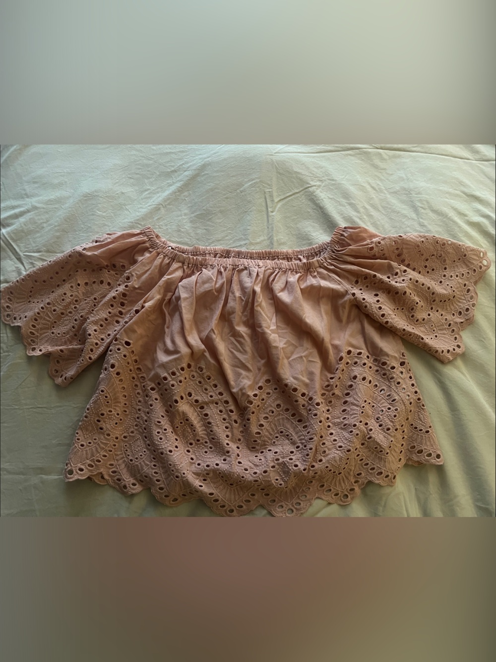 Abercrombie & Fitch Pink Off Shoulder Blouse